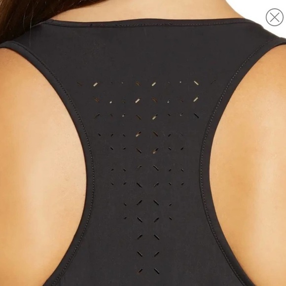 Zella Black Nova Perforated Racerback Tank - Picture 2 of 8